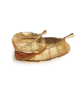 Plateaux de service en laiton artisanal en métal de luxe avec poignées accrocheuses pour décor d'événement de mariage - Product Image 6