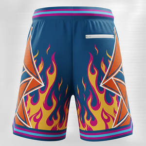 Shorts en maille 100 % polyester personnalisés avec grande surface d'impression et poches profondes pour événements promotionnels et branding d'équipe - Product Image 2