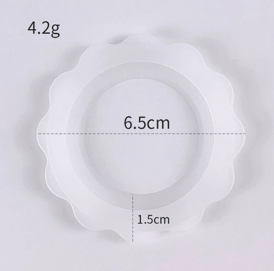 Bague en silicone fleur grande taille