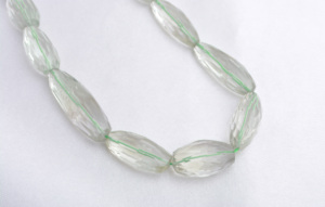 Collier en améthyste verte du Brésil, coupe à damier, pierre précieuse roulée, 1 brin, naturel, pour la fabrication de bijoux fins - Product Image 5