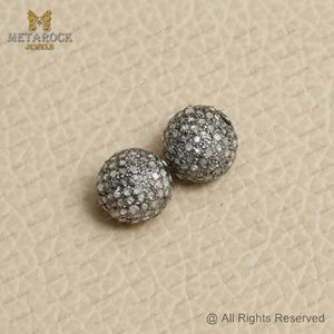 Oxidado 925 Plata encontrar minimalista encontrar Rosa corte diamante joyería nuevo diseño hecho a mano redondo encontrar - Product Image 3