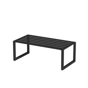 Ensemble de canapés de patio modernes en métal Drake, chaises longues à structure en fer, coussins moelleux, table basse, tables d'appoint - Écologique et durable pour l'extérieur - Product Image 5