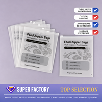 Sachet refermable personnalisé en PE de qualité alimentaire avec fermeture éclair coulissante pour fruits secs, snacks, granola, lait, aliments pour animaux, nouilles, huile d'olive