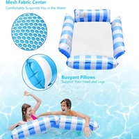 Flotteur de piscine gonflable à quatre tubes, confortable, portable, lit flottant pour l'eau, piscine, plage, multi-usages, aqua