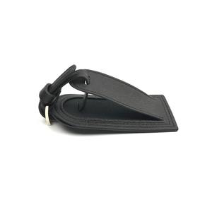 Etiqueta de equipaje de cuero de alta calidad, etiqueta de viaje suave de lujo al por mayor de fábrica, con logotipo personalizado, para protección de la privacidad - Product Image 4