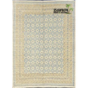 Tapis de Peshawar et de Khotan noué à la main, unique en son genre, 9'11 x 8'5 Pes_Kho_87 - Product Image 1
