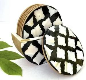 Artisan Made Walnut Wood Resin Coasters with Rustic <b>Reclaimed</b> Finish for Coffee <b>Table</b> Dining Bar Office Decor walnut, coasters - Product Image 2