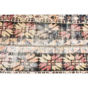 Tapis en laine traditionnel Beige marron 3x3ft Design Patchwork turc pour entrée couloir salon rectangulaire chevet raccord Latex - Product Image 5