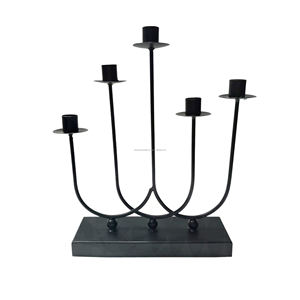 เชิงเทียน6แขนกวาดและที่วางเทียนมาตรฐานพร้อมกระทะหยด - Product Image 5