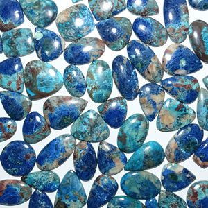 พลอย Azurite ธรรมชาติอัญมณีทรงหลวมอัญมณีทรงหลวมแบบธรรมชาติสำหรับการทำเครื่องประดับ - Product Image 2