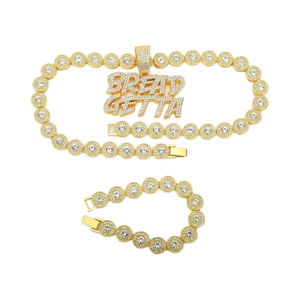 925 Sterling Silver & Gold Moissanite Iced Design Hip Hop Party Pendentif Charmes Personnalisable IGI Certifié Bijoux pour Hommes - Product Image 3