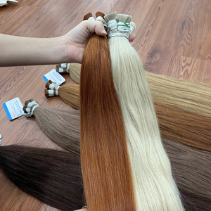 Extensions de cheveux humains Remy vietnamiens en gros, style lisse naturel, multicolores, pour tressage - Product Image 2