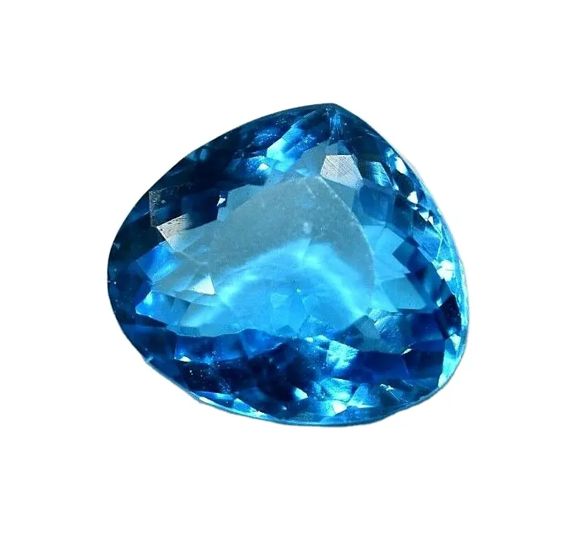 Pierre naturelle de topaze bleue suisse, pierre libre utilisée pour la fabrication de bijoux, haute qualité, prix de vente total