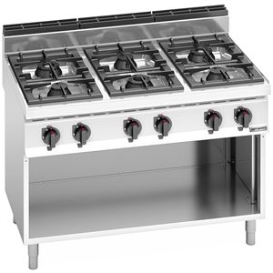 Estufa de gas - 31.5kW - 6 quemadores - con estante inferior abierto - Product Image 3