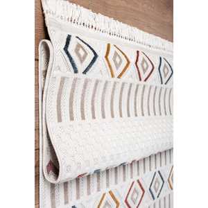 Alfombra Moderna Multicolor Netline CES03 para el Hogar, Alfombra de Polipropileno Resistente, Termosellada, Antideslizante y Fácil de Limpiar para Dormitorio - Product Image 3