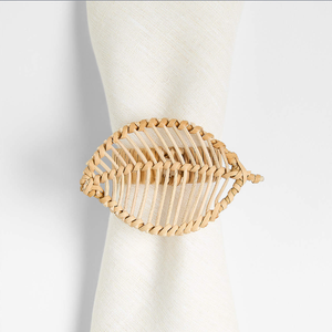 Meilleures ventes Anneaux de serviette en feuilles de rotin Charmant rustique Écologique Décoration de table en osier pour mariage Vacances ou repas de tous les jours - Product Image 1