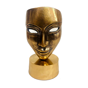 El silencio es una estatua de pensador dorado, decorativa hecha a mano creativa abstracta mantener el silencio es oro arte estatuilla hecha a mano hombre escultura - Product Image 5