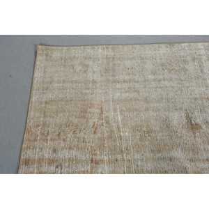 Vintage Turkish Rug, 2,8x5,4 ft Rug, <b>Brown</b> Gray Floral <b>Wool</b> Rug - Product Image 4