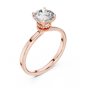 Anillo de Diamante Cultivado en Laboratorio de 1.00 Quilates, Redondo, Oro de 10K/14K/18K y Plata 925 Chapada en Oro, Certificado IGI, Claridad VVS VS D, Único - Product Image 4