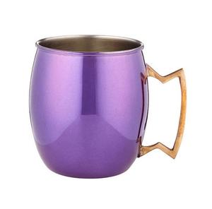 Drinkware Moscow Mule Copper Large Drinking <b>Mugs</b> Classic Design <b>Plain</b> Green Drink Ware Copper <b>Mug</b> Handmade - Product Image 3