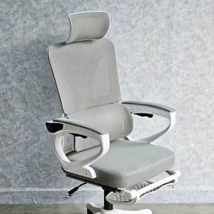 GAK909 Ergonomic Office Swivel Chair <b>Footrest</b> Lift Adjustable Headrest Reclining Feature Durable Foam Fabric Aluminium Iron - Product Image 3