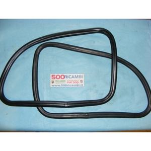 Par de sellos de goma para cristales laterales traseros FIAT 500 D F L R Coupé (DX + SX) para modelos D F L R GUA08 Generico - Product Image 1