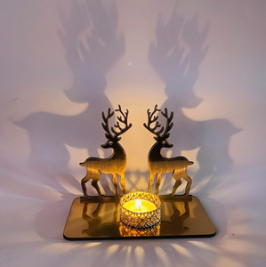 Cadeau de mariage design cerf chauffe-plat bougeoir cadeau de noël bougies chauffe-plat support de fête de mariage décor à la maison ornement de noël - Product Image 3