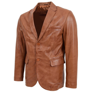 Chaqueta de Motociclista de Cuero Genuino para Hombre, a la Moda, Estilo Casual Elegante, Teñida, con Botones, de la Mejor Calidad - Product Image 2