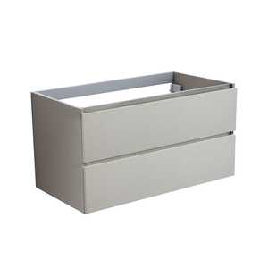 Ensemble de salle de bain Vieste 90 cm avec base suspendue et 2 tiroirs gris nacré - Product Image 1