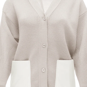 <b>Mens</b> Button <b>Cardigan</b> Sweater Quilted Panel Design Knit <b>Long</b> Sleeve Casual Smart Layering <b>Cardigan</b> Top - Product Image 3