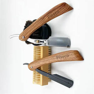 Navaja de afeitar recta de acero inoxidable personalizada de fábrica directa Pissco para hombre, con logotipo personalizado, 1 pieza. - Product Image 4