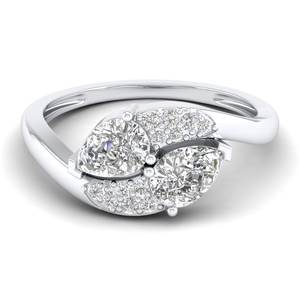 Bague de fiançailles REYES au design unique, taille poire, 1,64 carat, moissanite, pour femme, or 14K 18K, cadeau de fiançailles, bijoux fins - Product Image 5