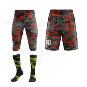 Vente chaude Uniforme de football américain sur mesure à manches courtes Respirant Séchage rapide 100% polyester Léger En stock - Product Image 4