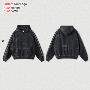 100% Cotton Winter Distressed Heavyweight Oversized Eco-Friendly Windproof Embroidered Custom Logo Printing High Quality - Product Image 3