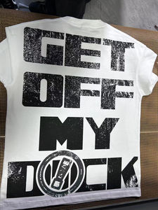 Custom Logo High Quality 100% Cotton V-neck Boxy Style Retro Washed Vintage Men OEM Screen Printed Graphic T-Shirts - Product Image 2