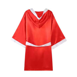 2025, vestido de boxeo de satén de seda más vendido con capucha, Material de alta calidad hecho a medida para uniformes de boxeo - Product Image 4