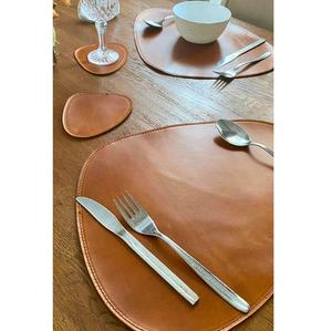 Best Design Oval Dining Table <b>Placemats</b> Leather <b>Placemat</b> Simple Table Ware Handmade Customized Affordable Price - Product Image 5