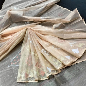 Nuevo Deshi Dhakai Jamdani Sharee Calidad de exportación para mujeres JAMDANI TELA Azul ROJO VERDE Golden Sky Blue de Bangladesh - Product Image 1