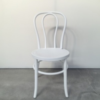 Chaise Thonet en bois courbé en plastique de résine blanche pour la salle à manger d'hôtel de restaurant de mariage