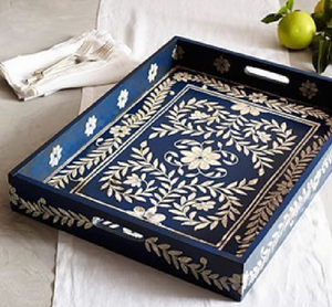 Toptan ve ucuz fiyata ev dekor için inci servis tepsileri 3 renkli yuvarlak anne seti - Product Image 5