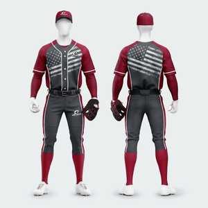 ชุดยูนิฟอร์มเบสบอลแบบสั่งทำคุณภาพสูง ครบชุด พร้อมกระดุม  ไซส์ใหญ่ แห้งเร็ว ระบายอากาศได้ดี ผลิตจากโพลีเอสเตอร์ 100% สำหรับทุกเพศ รับผลิตแบบ OEM - Product Image 3