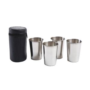 Juego de Vasos de Chupito Mini Imra Impex con Funda de Cuero, 4 Vasos Portátiles para Vino, Color y Logotipo Personalizables, para Campamento, Fiestas y Viajes - Product Image 3