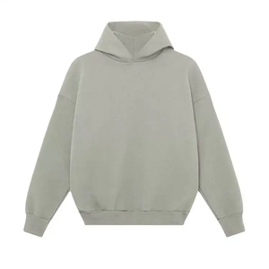 เสื้อฮู้ดดี้โอเวอร์ไซส์ หนัก 400 กรัม ผ้าฝ้าย 100% แบบยูนิเซ็กซ์ ผ้าเฟรนช์เทอร์รี่สองชั้น ไม่มีเชือก ทรงบ็อกซี่ - Product Image 3