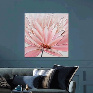 Obra de arte moderna impresa en lienzo con diseño botánico: diseño gráfico de flores rosas, vidrio - Product Image 1