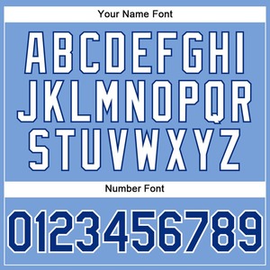 Maillot de baseball authentique personnalisé bleu clair à fines rayures blanc royal - Product Image 2