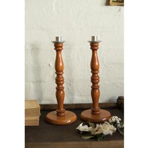 Handmade Eco-friendly Wooden <b>Candle</b> Stand for Living Room Dining Table Bedroom Christmas Decoration Smooth Polish Natural Wood - Product Image 1