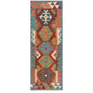 พรมอิมาโกะ ไมมานา อัฟกานิสถาน คิลิม ขนาด 176 x 65 ซม. พรมปูพื้นและชุดพรม - Product Image 1