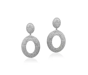 Alta Qualidade Exclusiva 925 Prata Victorian Brincos De Diamante Para As Mulheres A Bom Preço