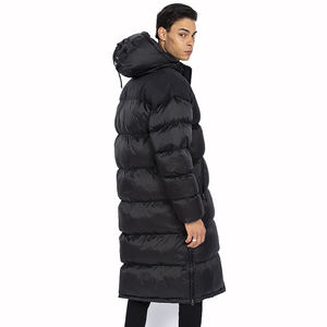Parka Larga de Invierno Personalizada al por Mayor, Chaqueta Acolchada con Cuello Alto, Logotipo Frontal, Resistente al Viento, Diseño Sólido, OEM ODM - Product Image 6