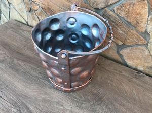Exclusive Round Galvanized Tin <b>Coal</b> Bucket with Rope Handle Perfect for Durable and Stylish Home <b>Coal</b> Storage Solutions - Product Image 5